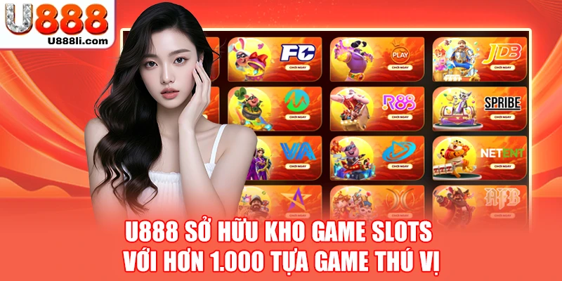 U888 sở hữu kho game Slots với hơn 1.000 tựa game thú vị